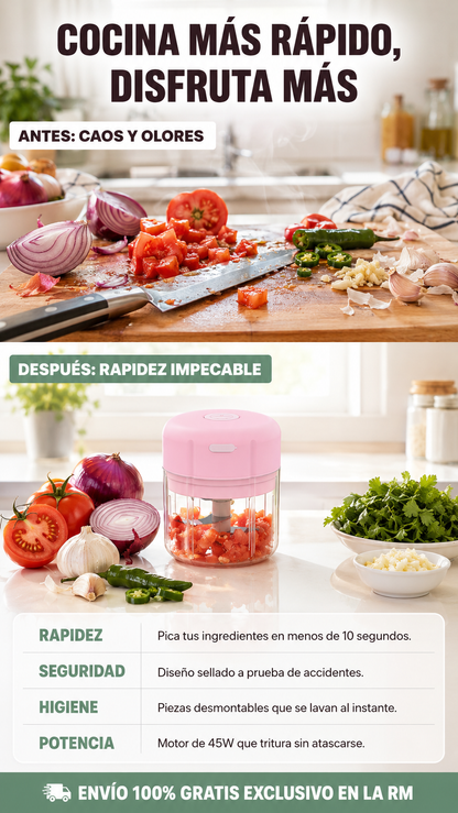Mini Picador De Verduras Procesador
