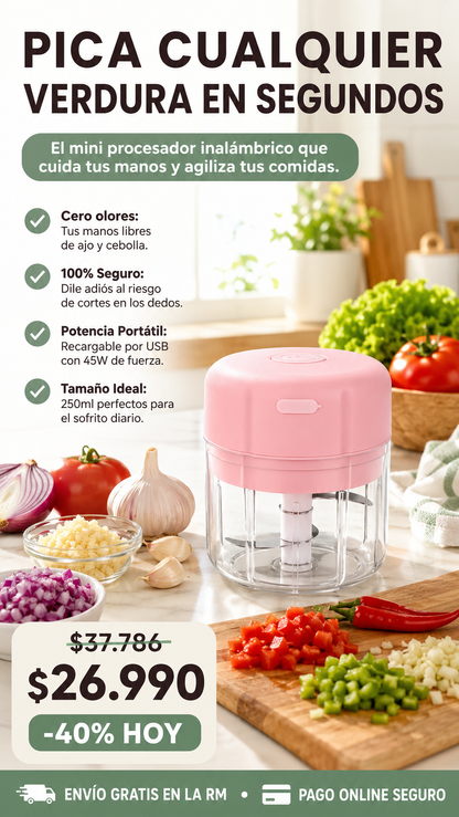 Mini Picador De Verduras Procesador